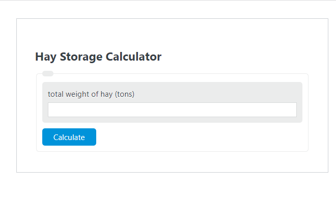 hay storage calculator
