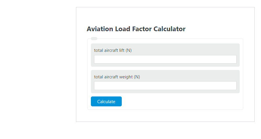 aviation load factor calculator