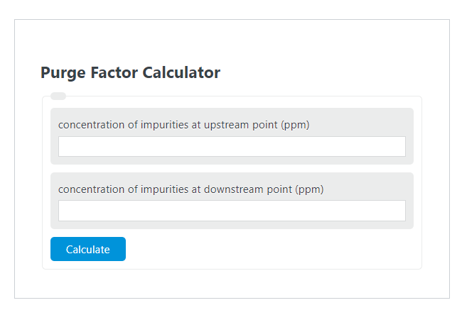 purge factor calculator