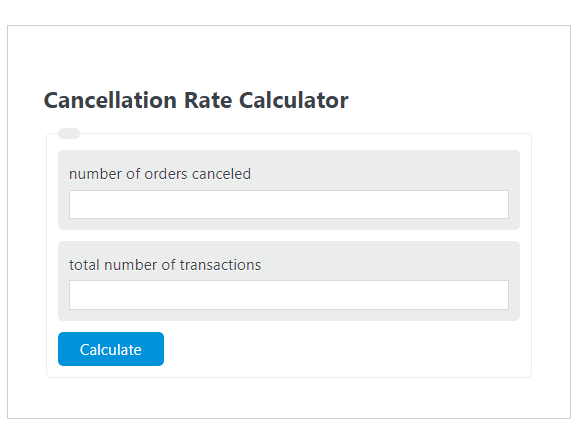 cancellation rate calculator