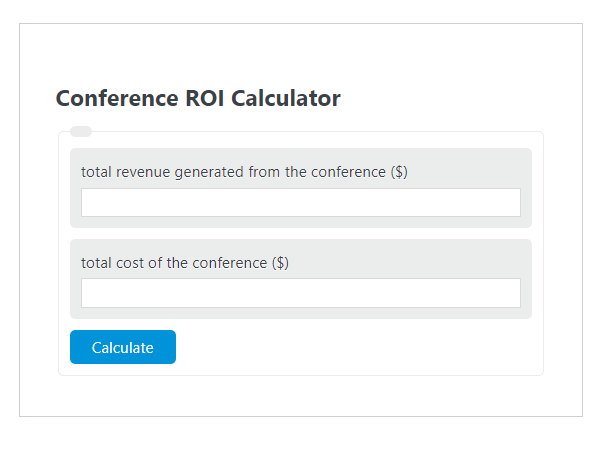 conference roi calculator