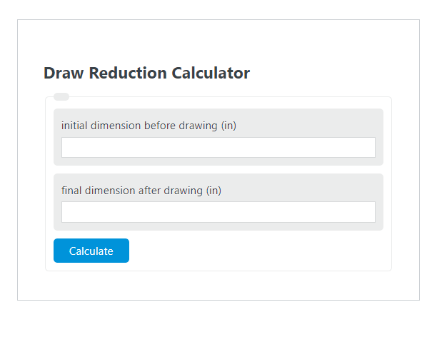 draw reduction calculator