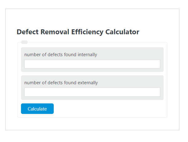 defect removal efficiency calculator