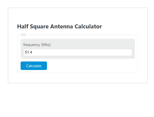 half square antenna calculator