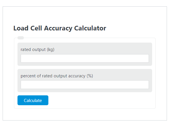 load cell accuracy calculator