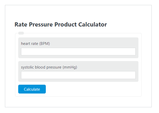 rate pressure product calculator