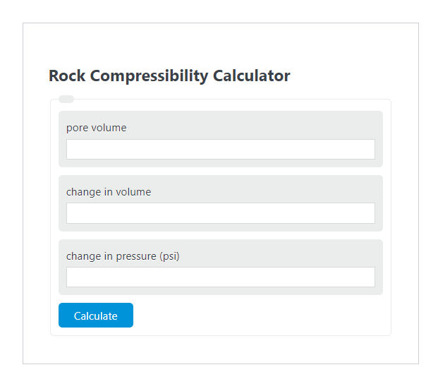rock compressibility calculator