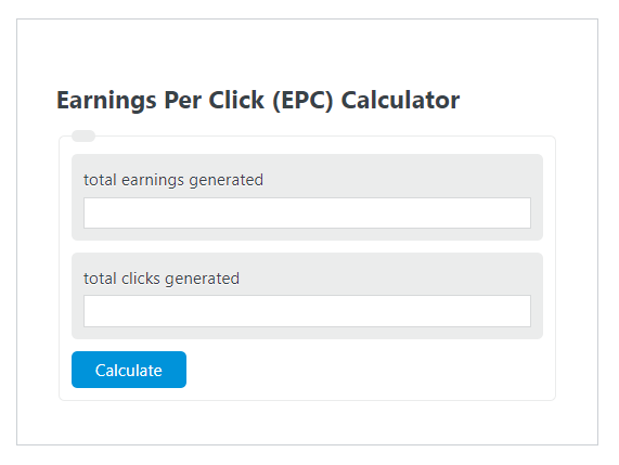 earnings per click calculator