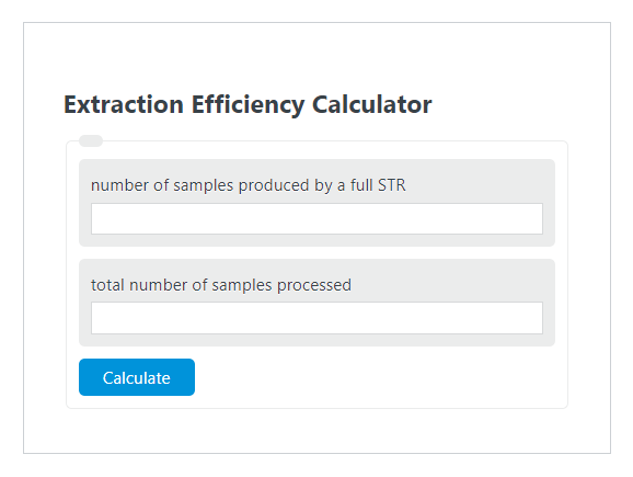 extraction efficiency calculator