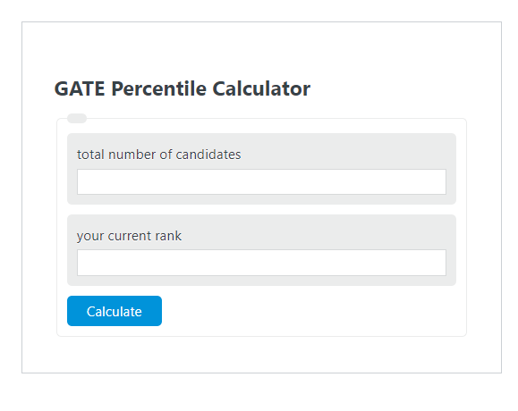 gate percentile calculator