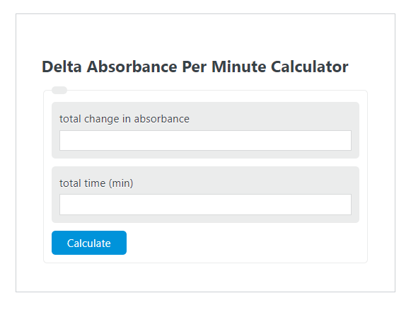 absorbance per minute calculator