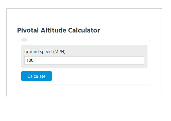 pivotal altitude calculator