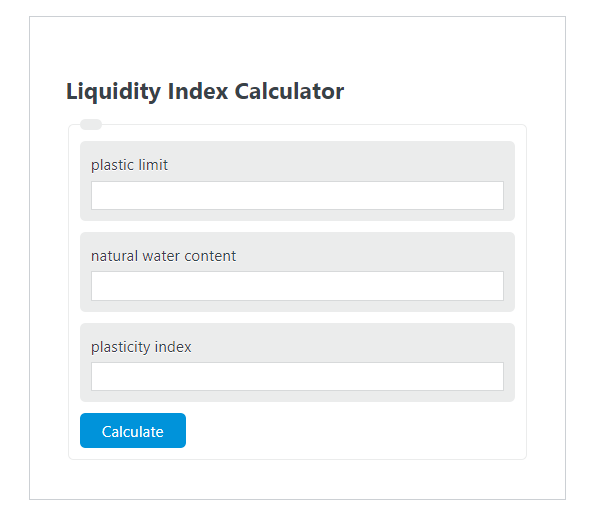 liquidity index calculator