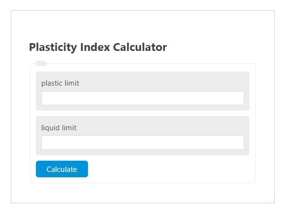 plasticity index calculator