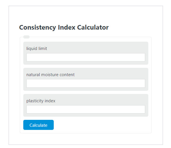 consistency index calculator