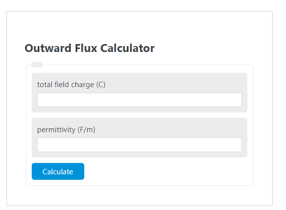 outward flux calculator