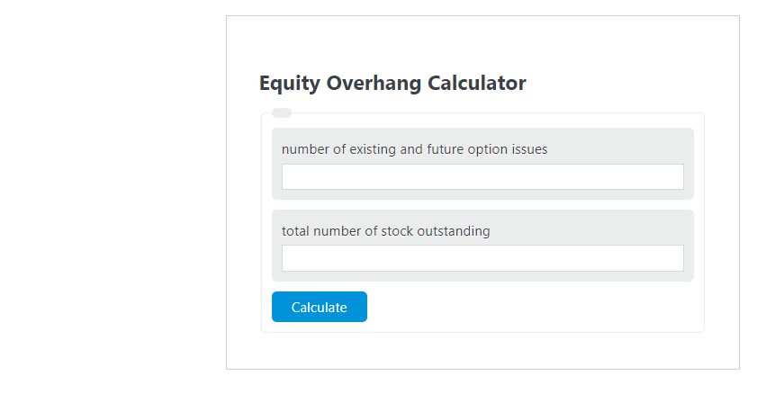 equity overhang calculator