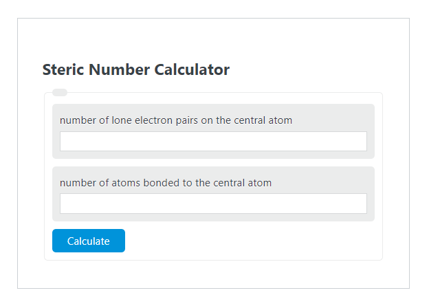 steric number calculator