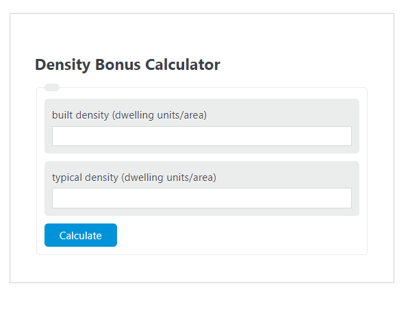 density bonus calculator