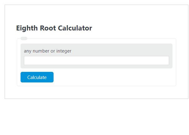 eighth root calculator