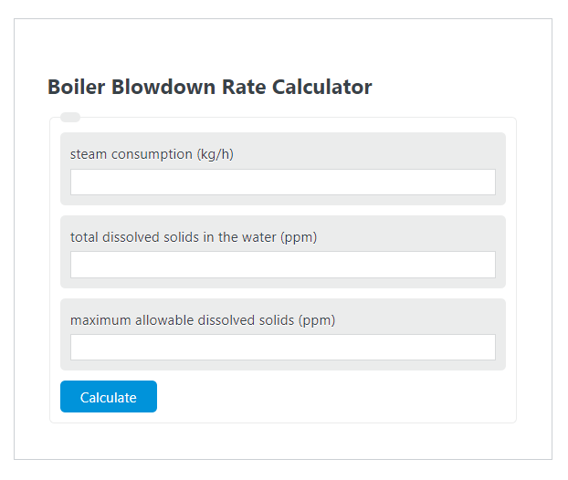 boiler blowdown rate calculator