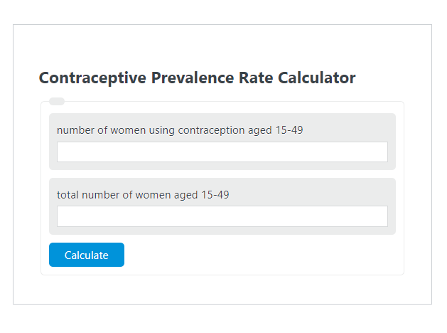 contraceptive prevalence rate calculator
