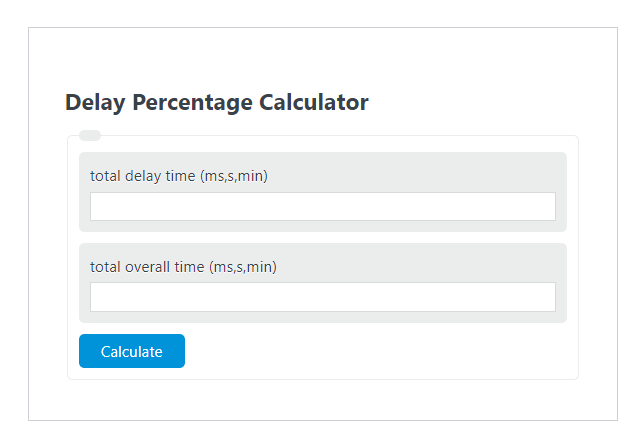 delay percentage calculator