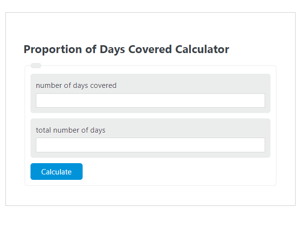 proportion of days covered calculator
