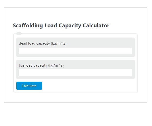 scaffolding load capacity calculator
