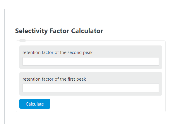selectivity factor calculator