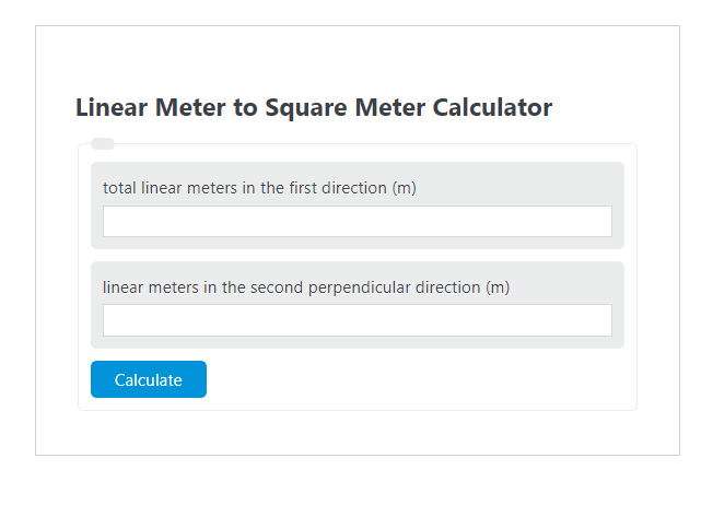 square meter from linear meter calculator