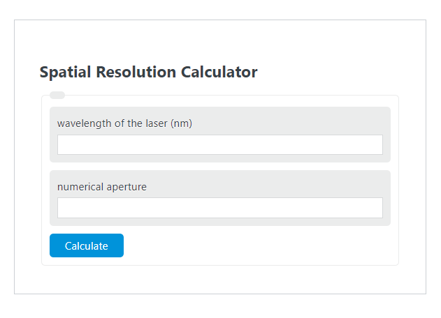spatial resolution calculator