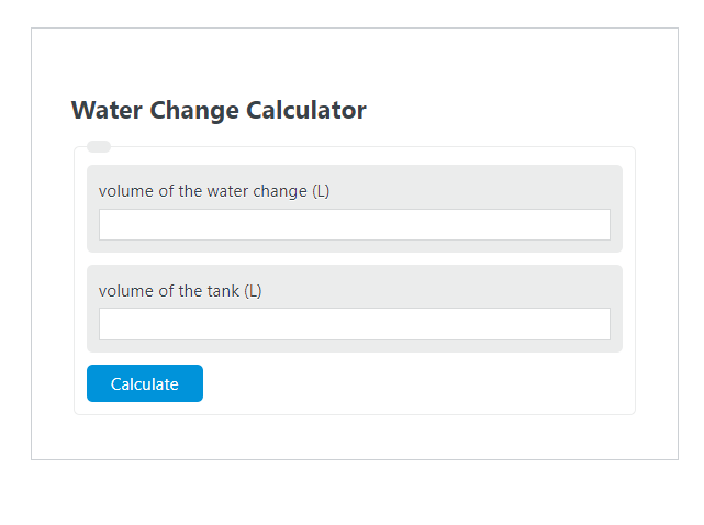 water change calculator