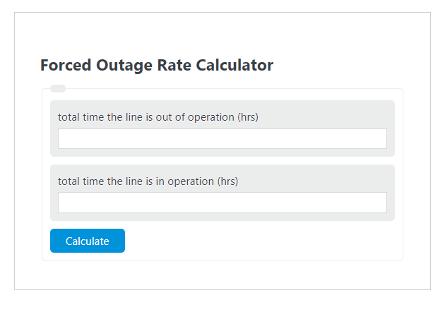 forced outage rate calculator