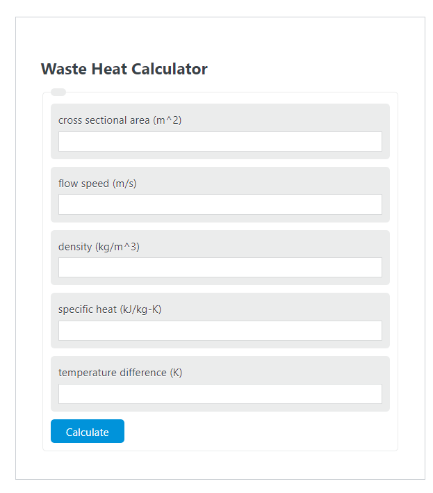 waste heat calculator