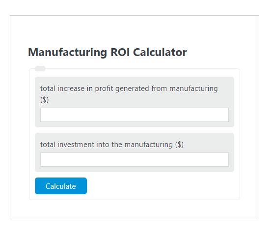 manufacturing roi calculator