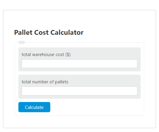 pallet cost calculator