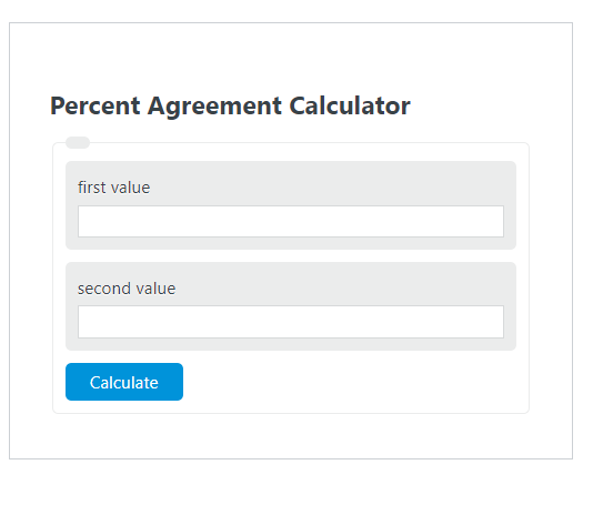 percent agreement calculator