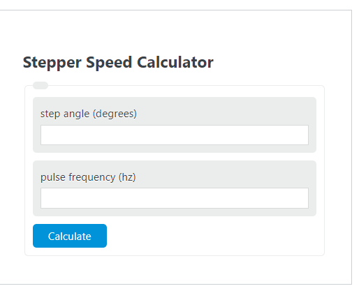 stepper speed calculator