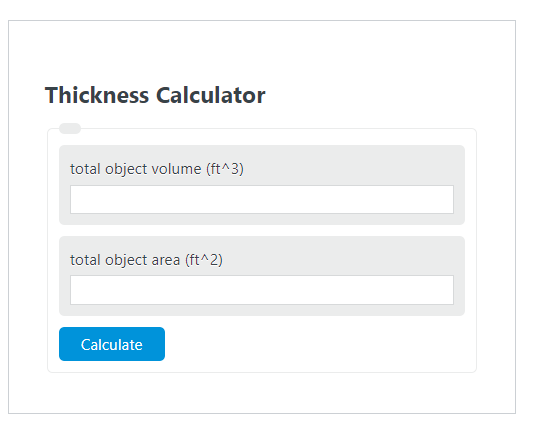 thickness calculator