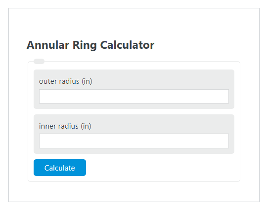 annular ring calculator