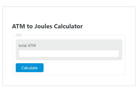 atm to joules calculator