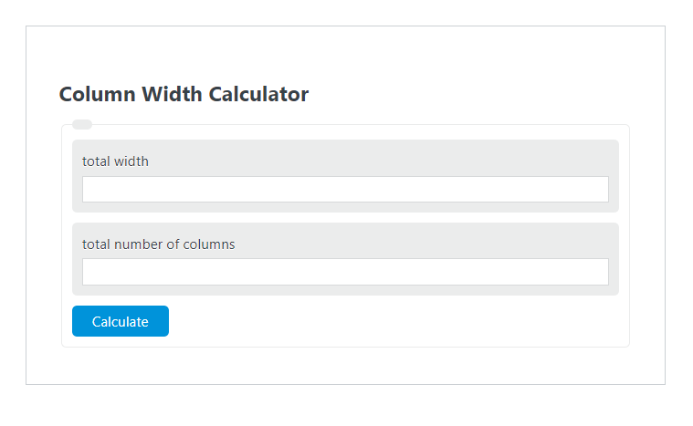 column width calculator