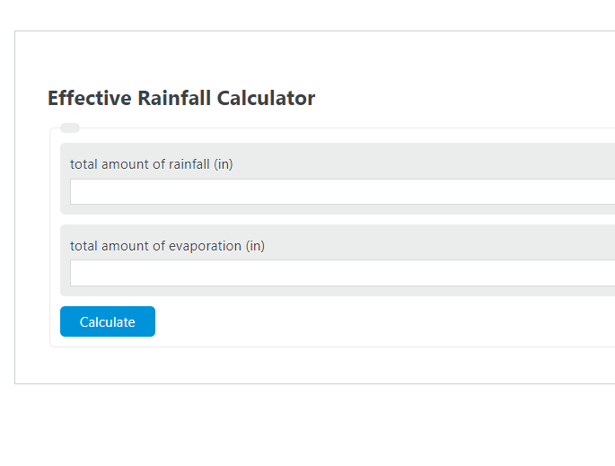 effective rainfall calculator