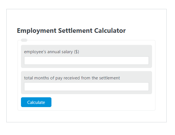 employment settlement calculator