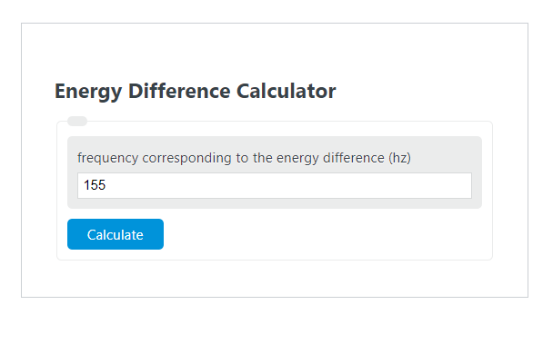 energy difference calculator