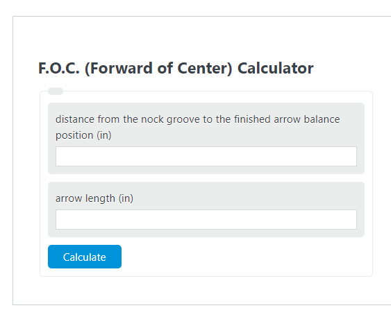 forward of center calculator