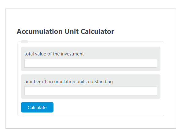 accumulation unit calculator