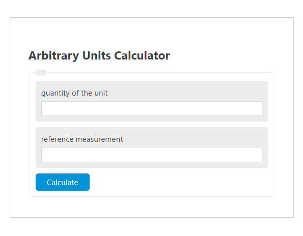 arbitrary units calculator