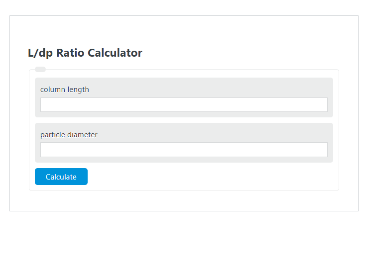 l/dp ratio calculator